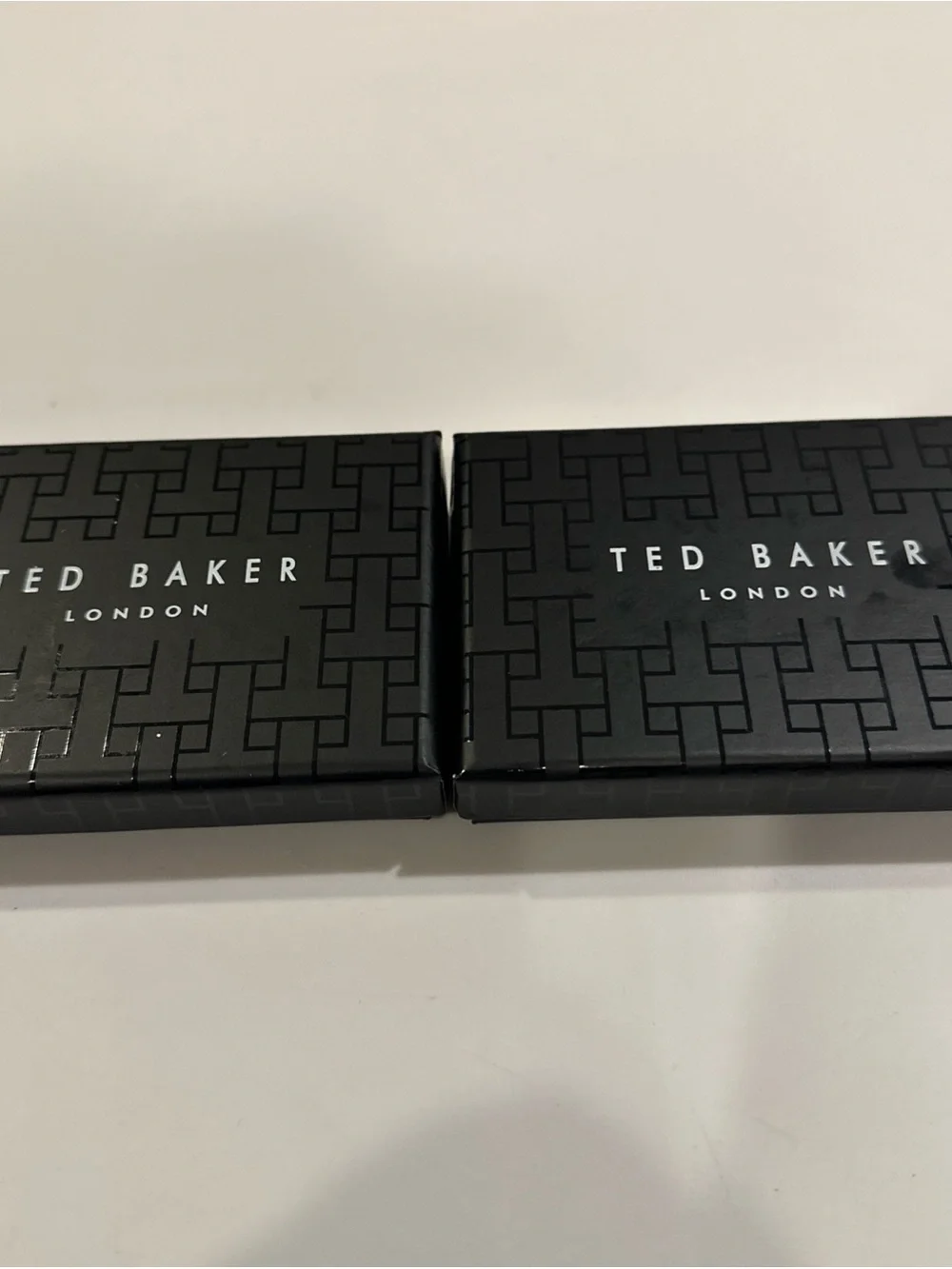 Ted Baker Black and Brown Pebbled Leather Card Holders with Gold Logo